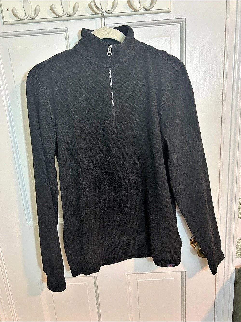 Faherty Sunwashed Quarter-Zip Sweater Men's Black Size Small